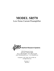 model sr570 - Stanford Research Systems