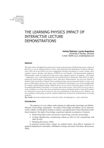 the learning physics impact of interactive lecture demonstrations
