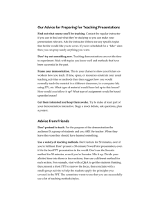 Our Advice for Preparing for Teaching Presentations Advice from