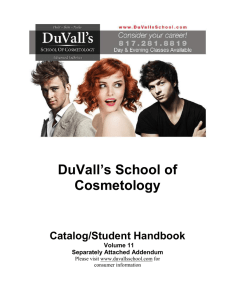 Catalog - DuVall`s School of Cosmetology