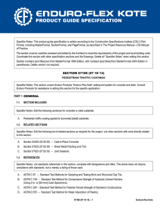 PRODUCT GUIDE SPECIFICATION