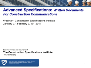 Advanced Specifications: Written Documents