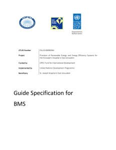 Guide Specification for BMS