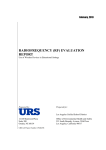 radiofrequency (rf) evaluation report