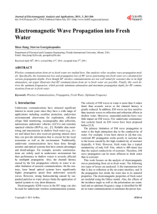 Electromagnetic Wave Propagation into Fresh Water