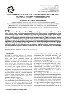 electromagnetic radiation exposure from cellular base station