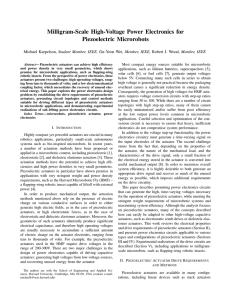 Milligram-Scale High-Voltage Power Electronics for Piezoelectric