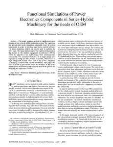 Functional Simulations of Power Electronics Components in Series