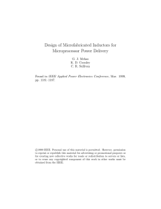 Design of Microfabricated Inductors for Microprocessor Power Delivery