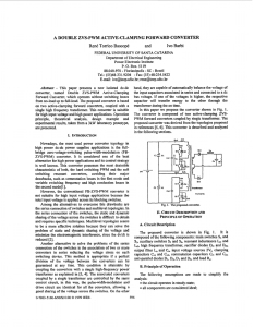 A Double ZVS-PWM Active-Clamping Forward Converter