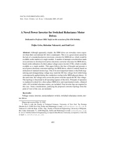 A Novel Power Inverter for Switched Reluctance Motor Drives