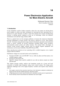 Power Electronics Application for More Electric Aircraft