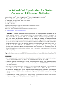 Individual Cell Equalization for Series Connected Lithium