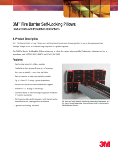 3M™ Fire Barrier Self-Locking Pillows Data Sheet