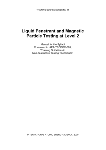 Liquid Penetrant and Magnetic Particle Testing