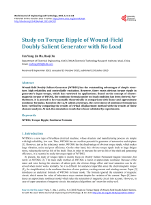 Study on Torque Ripple of Wound-Field Doubly Salient Generator