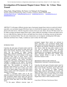PLEP-10- Investigation of Permanent Magnet Linear Motor for Urban
