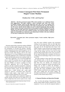 A Linear Consequent Pole Stator Permanent Magnet Vernier Machine