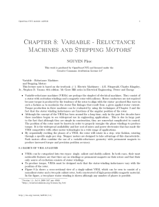 Chapter 8: Variable - Reluctance Machines and