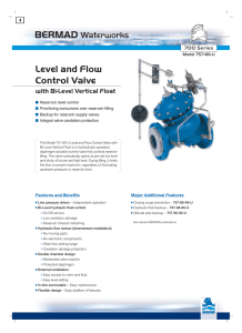 Level and Flow Control Valve