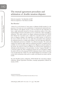 The mutual agreement procedure and arbitration of double