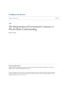 The Interpretation of Government Contracts