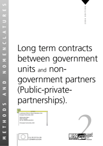 LONG TERM CONTRACTS BETWEEN GOVERNMENT UNITS AND