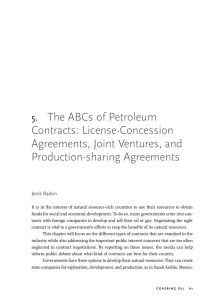 5. The ABCs of Petroleum Contracts: License-Concession