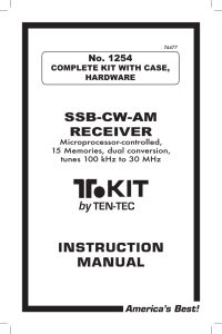 INSTRUCTION MANUAL SSB-CW-AM RECEIVER