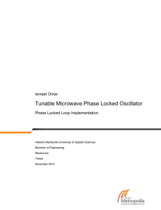 Tunable Microwave Phase Locked Oscillator