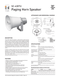 Paging Horn Speaker