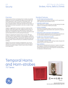 Data Sheet 85001-0341 -- Temporal Horns and Horn-strobes