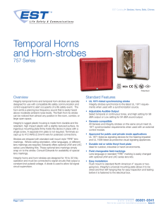 Data Sheet 85001-0341 -- Temporal Horns and