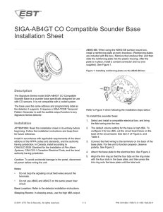 SIGA-AB4GT CO Compatible Sounder Base Installation