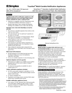TrueAlert Multi-Candela Notification Appliances