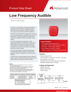 GHLF 24 Low Frequency Audible Horn