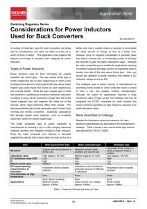 Considerations for Power Inductors Used for Buck