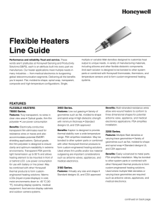 Flexible Heaters Line Guide - Honeywell Sensing and Control