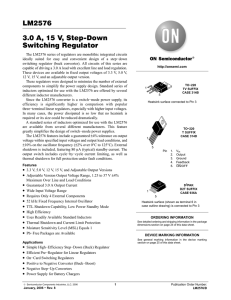 LM2576 3.0 A, 15 V, Step−Down Switching