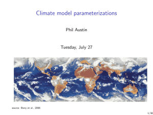 Climate model parameterizations