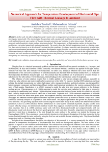 Numerical Approach for Temperature Development of