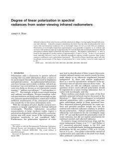 Degree of linear polarization in spectral