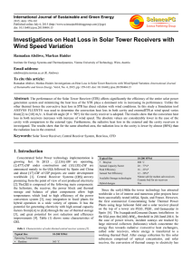 Investigations on Heat Loss in Solar Tower Receivers with Wind