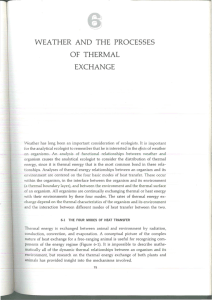 weather and the processes of thermal exchange