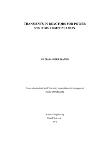 transients in reactors for power systems compensation