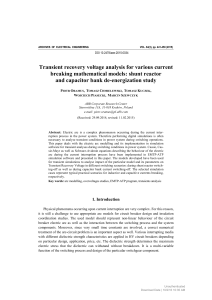 Transient recovery voltage analysis for various current