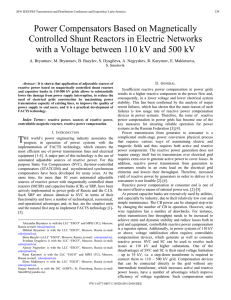 Power Compensators Based on Magnetically Controlled Shunt