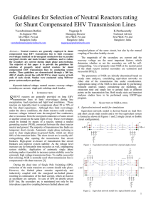 Guidelines for Selection of Neutral Reactors rating for Shunt