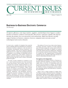 Business-to-Business Electronic Commerce