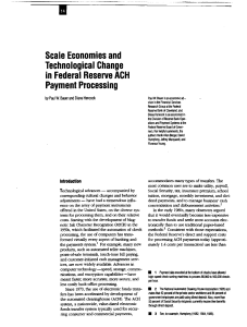 Scale Economies and Technological Change in Federal Reserve